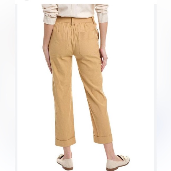 Vince Belted Linen-blend Pant in Natural - Picture 3 of 16